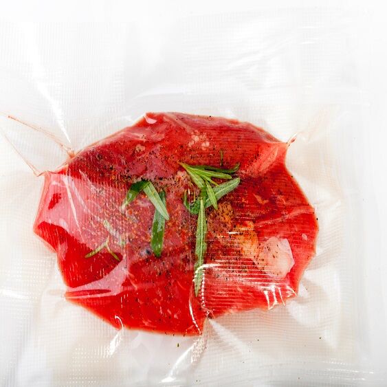 steak in a sous vide bag