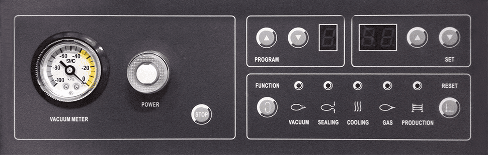 7 - pannello-comandi-sottovuoto Stołowa pakowarka próżniowa komorowa Eco Vac 300S TB